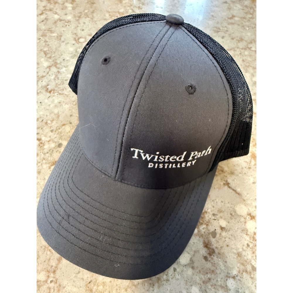 Twisted Path Distillery Trucker Hat Yupoong The Classics Gray Black Snapback Cap
